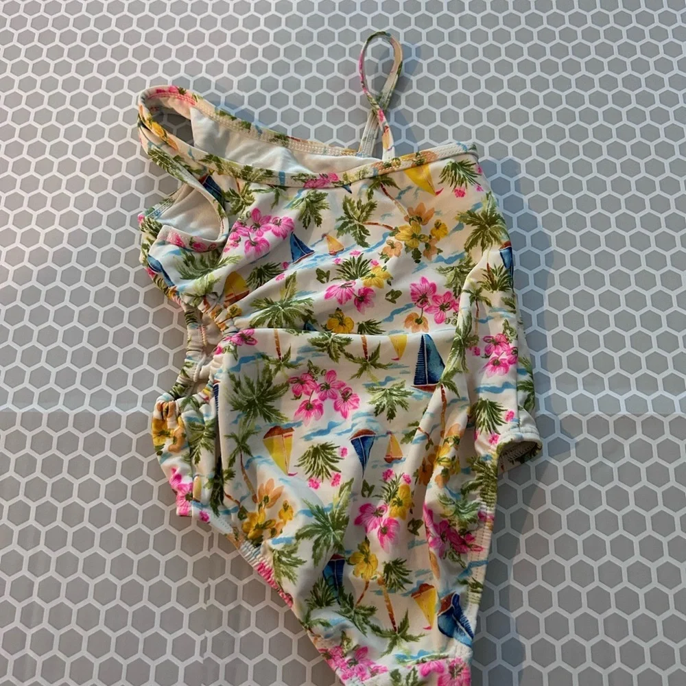 Old Navy Tropical Themed Girls One Piece Swim Suit Size 3T